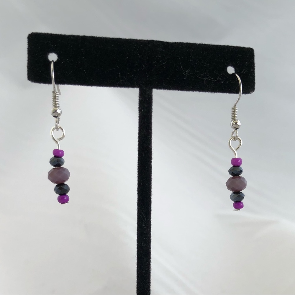 Handmade glass bead earrings